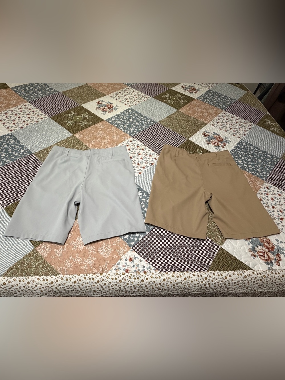 Boys large bcg Light Gray and Khaki shorts bundle